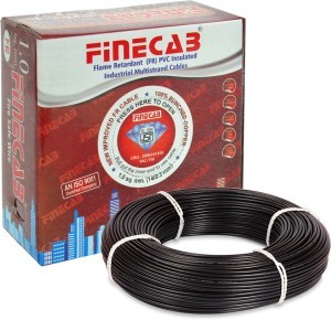 FR PVC Insulated Unsheathed single core Cable of 1100 Volts - 1 Sq.mm (90Mtr)