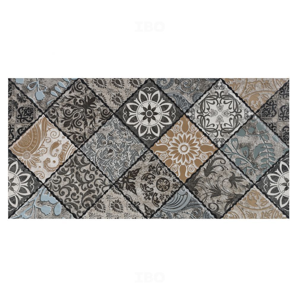 Kajaria Alder Gris Decor Matte 600 mm x 300 mm Ceramic Wall Tile