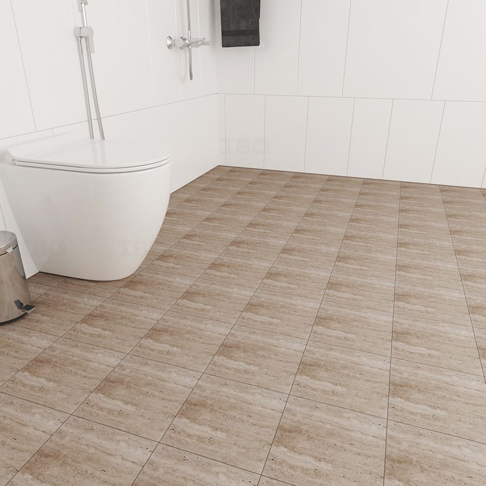 Somany Travertino Beige Dark Textured 300 mm x 300 mm Ceramic Floor Tile