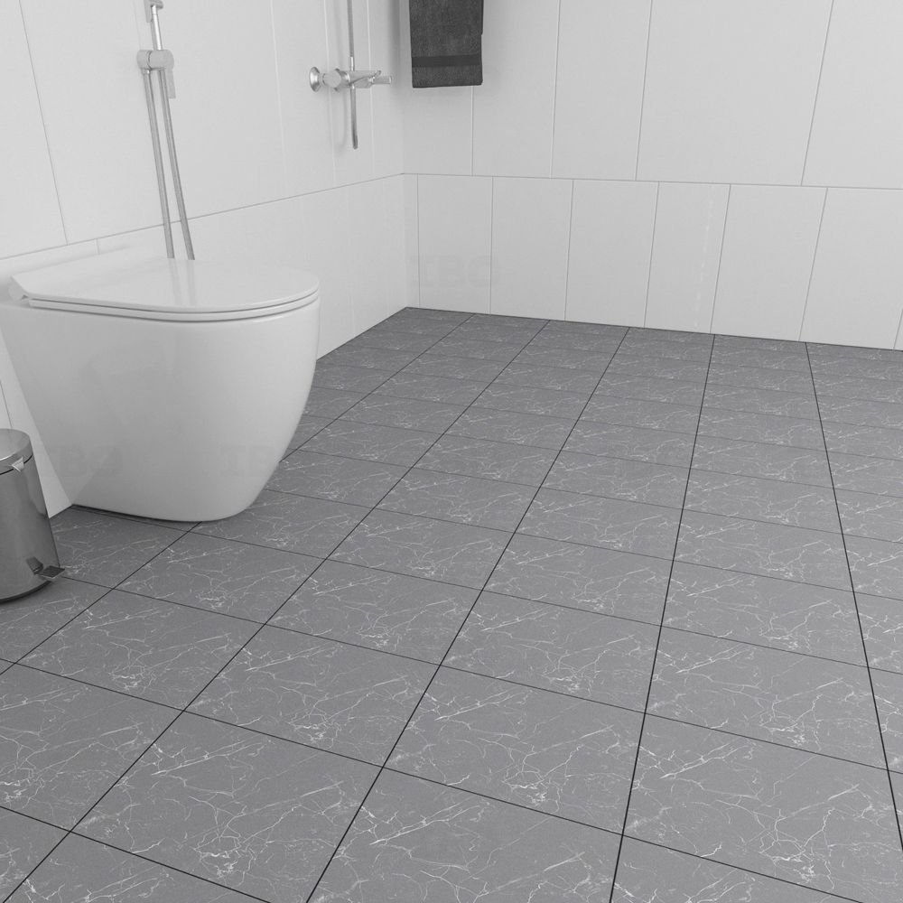 Orient Bell Marmi Grey DK Textured 300 mm x 300 mm Ceramic Floor Tile