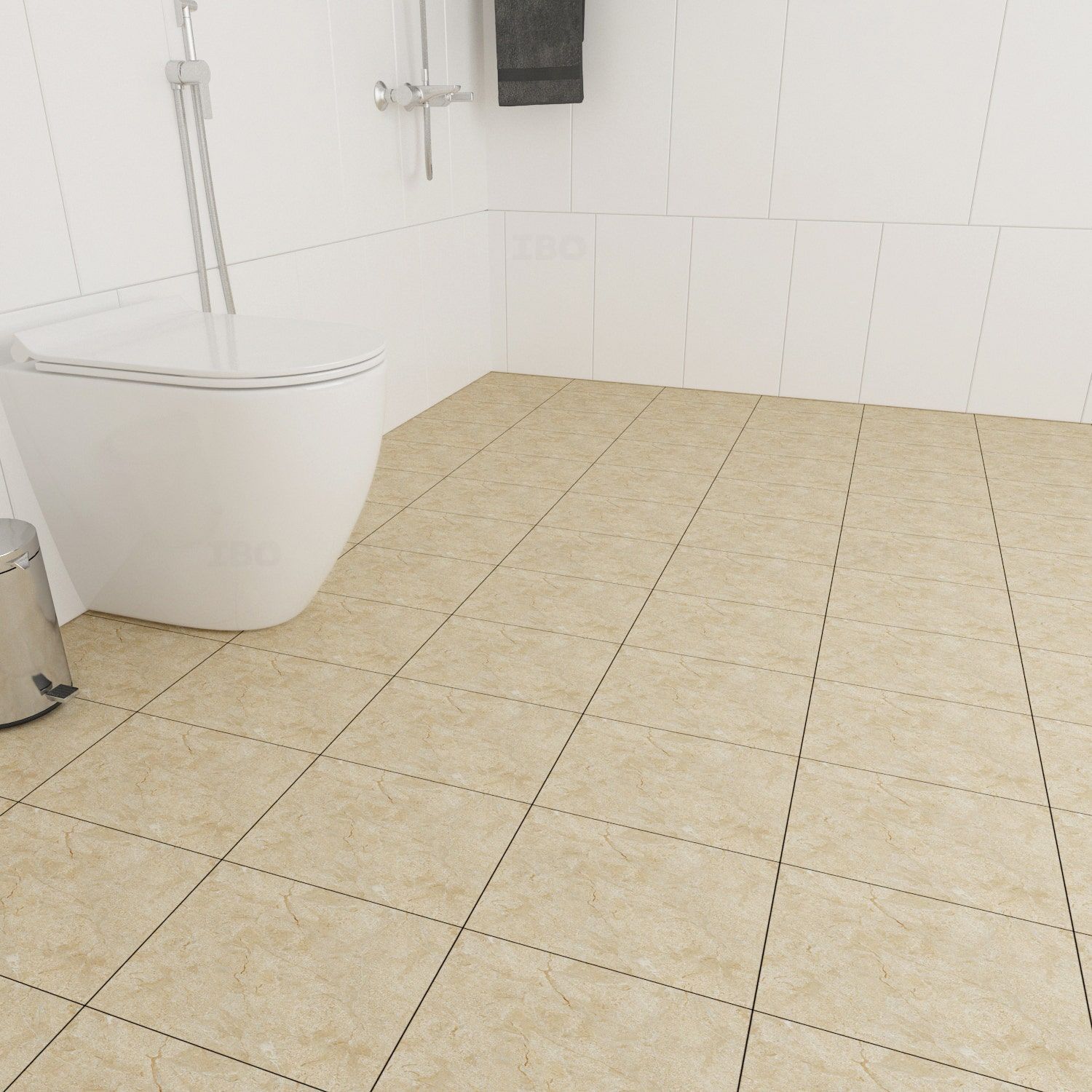 Orient Bell Equilateral Beige DK FL Textured 300 mm x 300 mm Ceramic Floor Tile