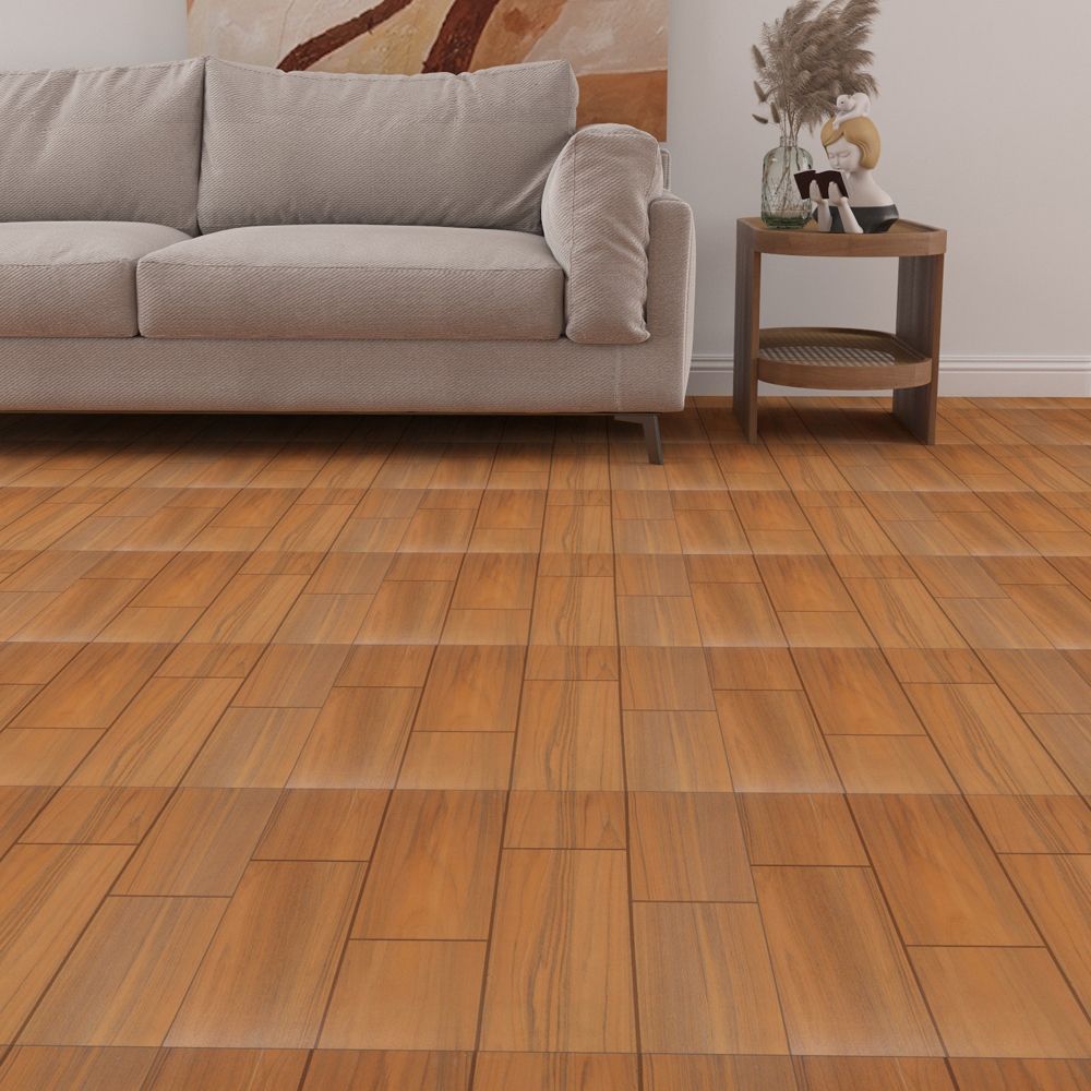 Kajaria Planket Walnut Matte 600 mm x 600 mm Ceramic Floor Tile