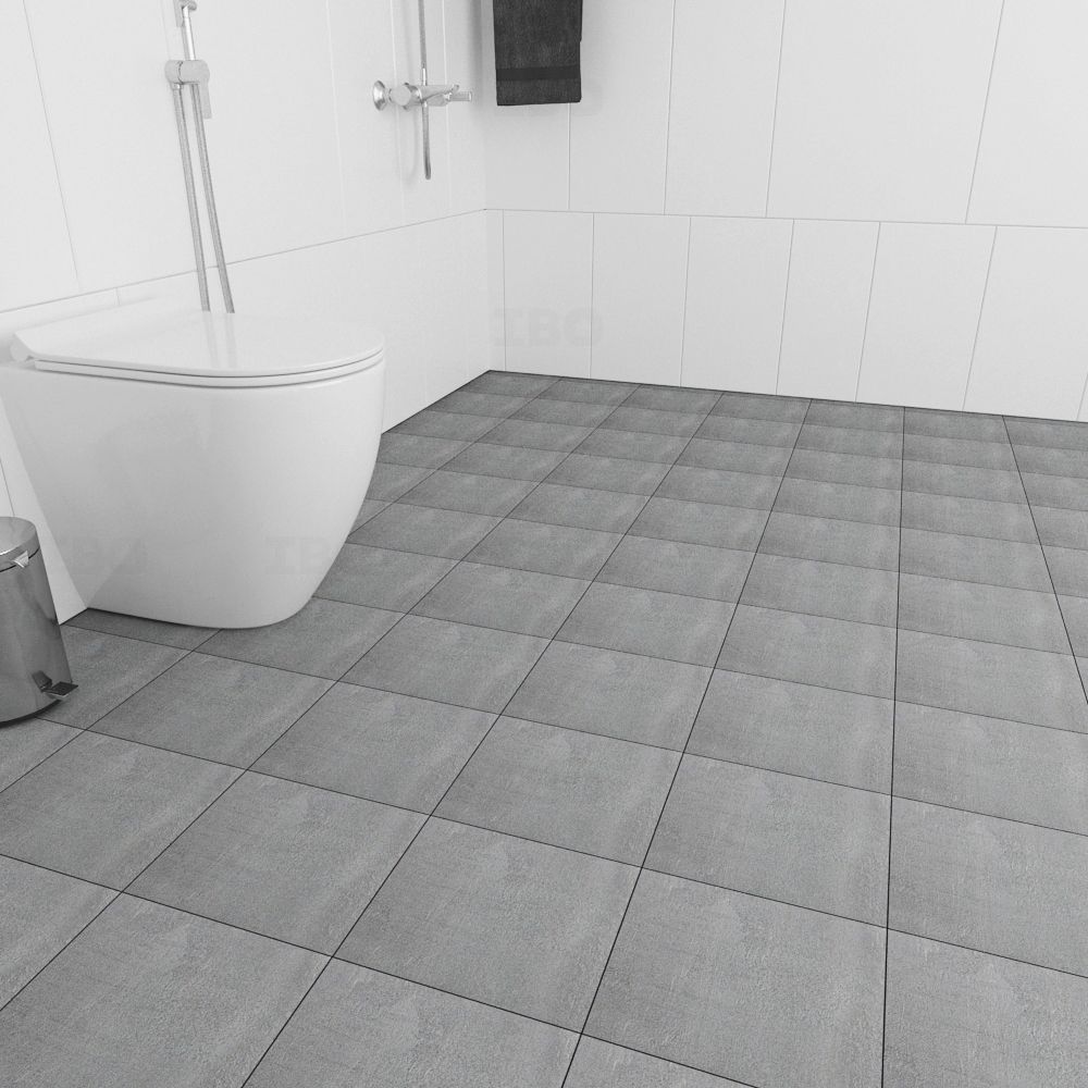 Orient Bell Cement Grey DK Textured 300 mm x 300 mm Ceramic Floor Tile