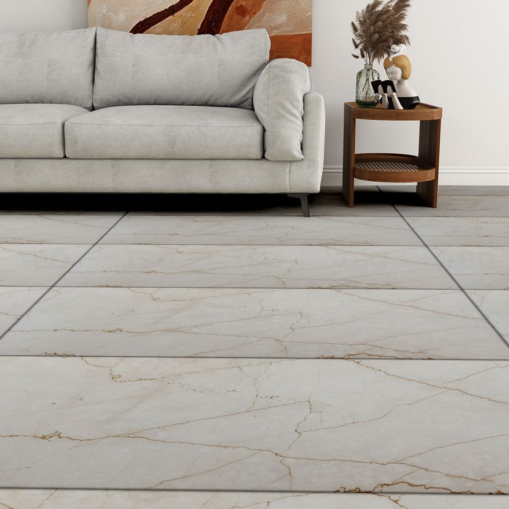Shreeji Bottochino Beige Glossy 1200 mm x 600 mm GVT Tile
