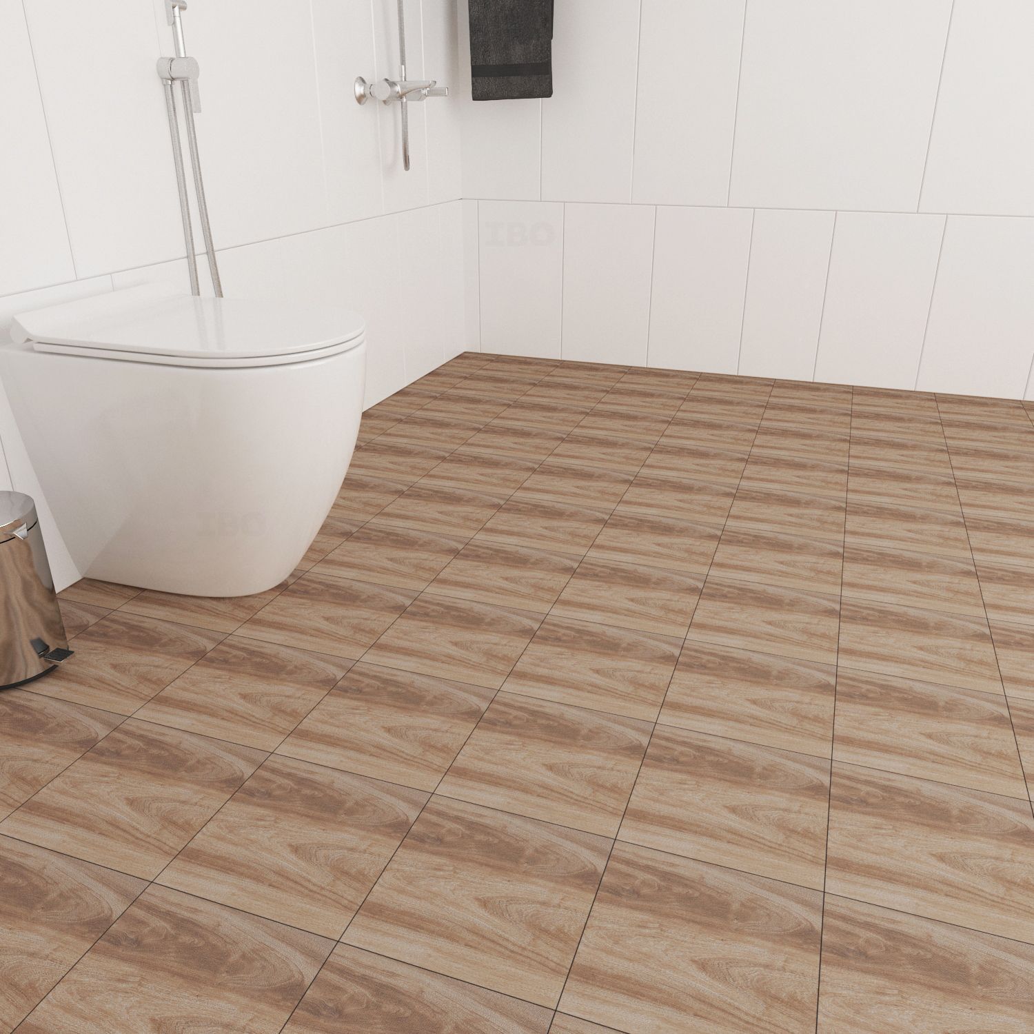Kajaria Polishwood Dark Textured 300 mm x 300 mm Ceramic Floor Tile