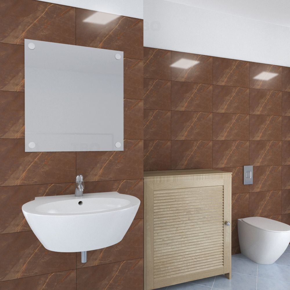 Sunhearrt Armani Choco DK Glossy 450 mm x 300 mm Ceramic Wall Tile