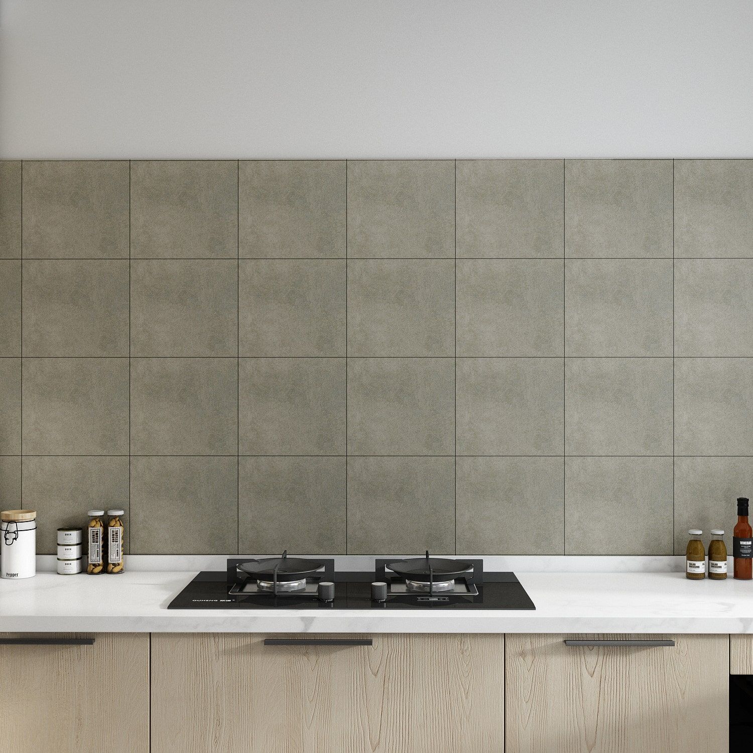Orient Bell Cementum Grey DK Textured 300 mm x 300 mm Ceramic Floor Tile