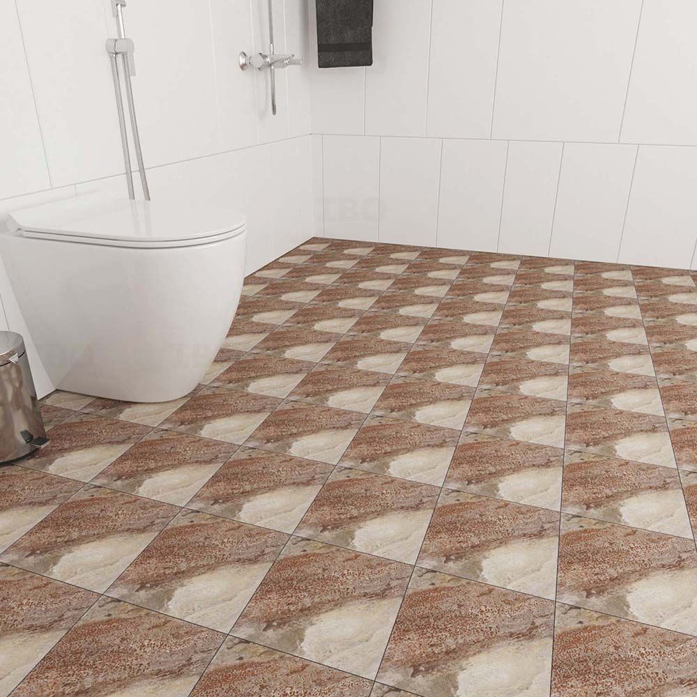 Somany River Stone Dark Textured 300 mm x 300 mm Ceramic Floor Tile