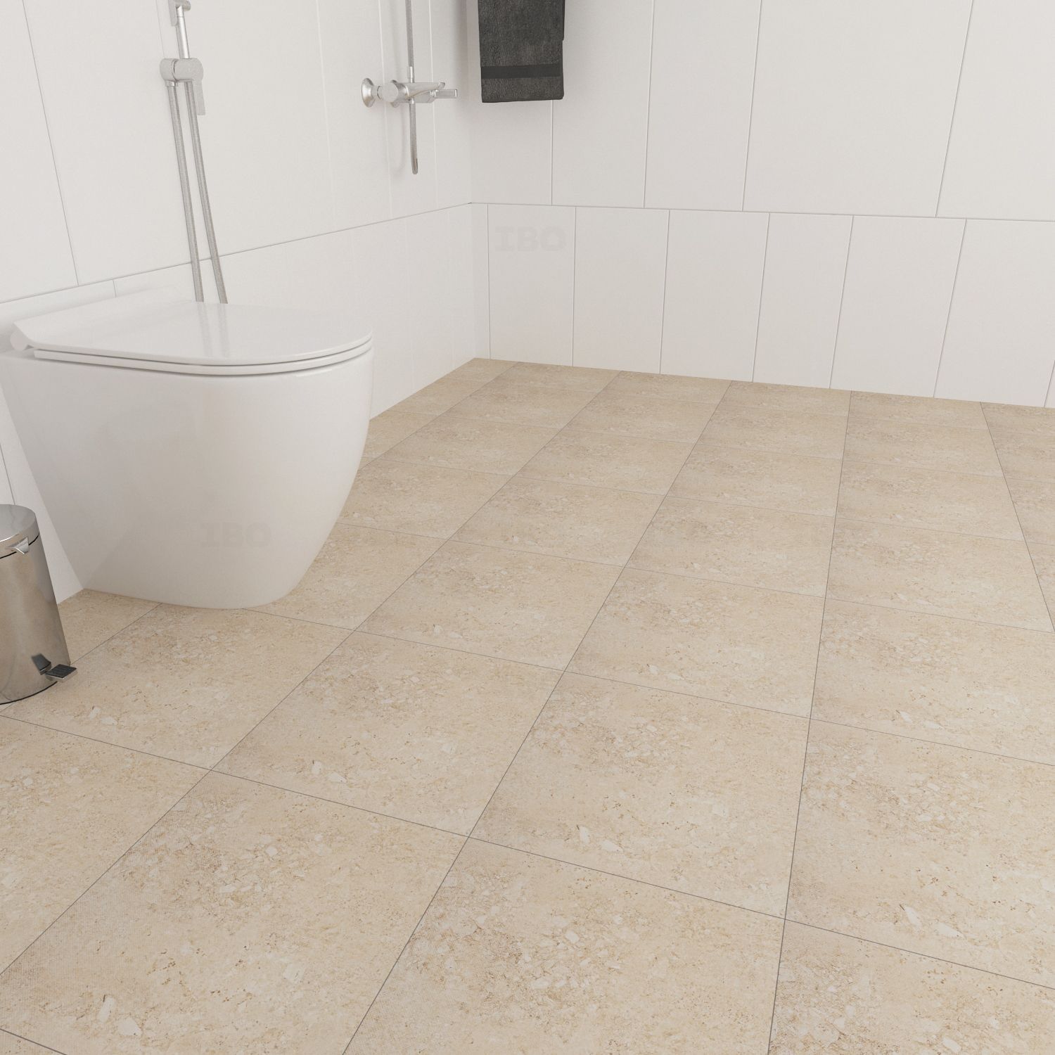 Kajaria Carolina Beige Textured 300 mm x 300 mm Ceramic Floor Tile