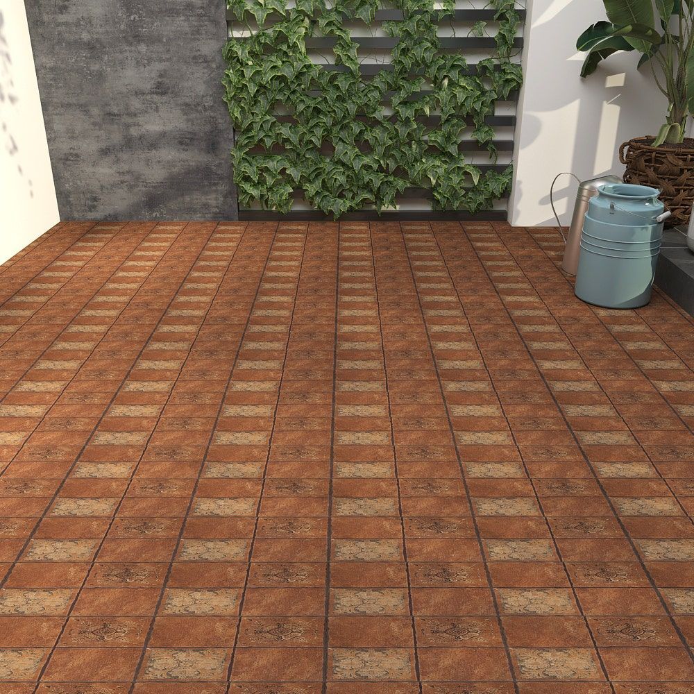Somany Durastone Estuco Cotto Decore Textured 400 mm x 400 mm Vitrified Parking Tile