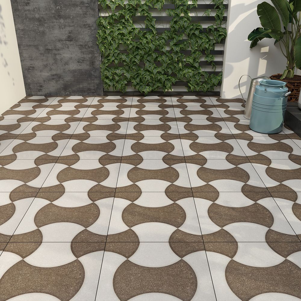 Sunhearrt Azotic Brown Textured 300 mm x 300 mm Vitrified Parking Tile