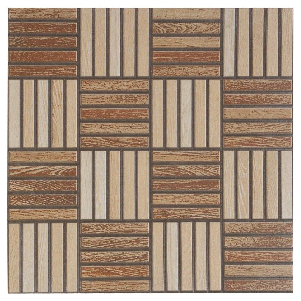 Somany Durastone Flux Teak Textured 300 mm x 300 mm Vitrified Parking Tile
