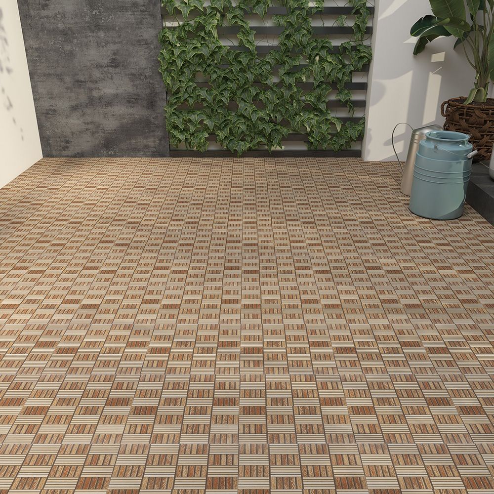 Somany Durastone Flux Teak Textured 300 mm x 300 mm Vitrified Parking Tile