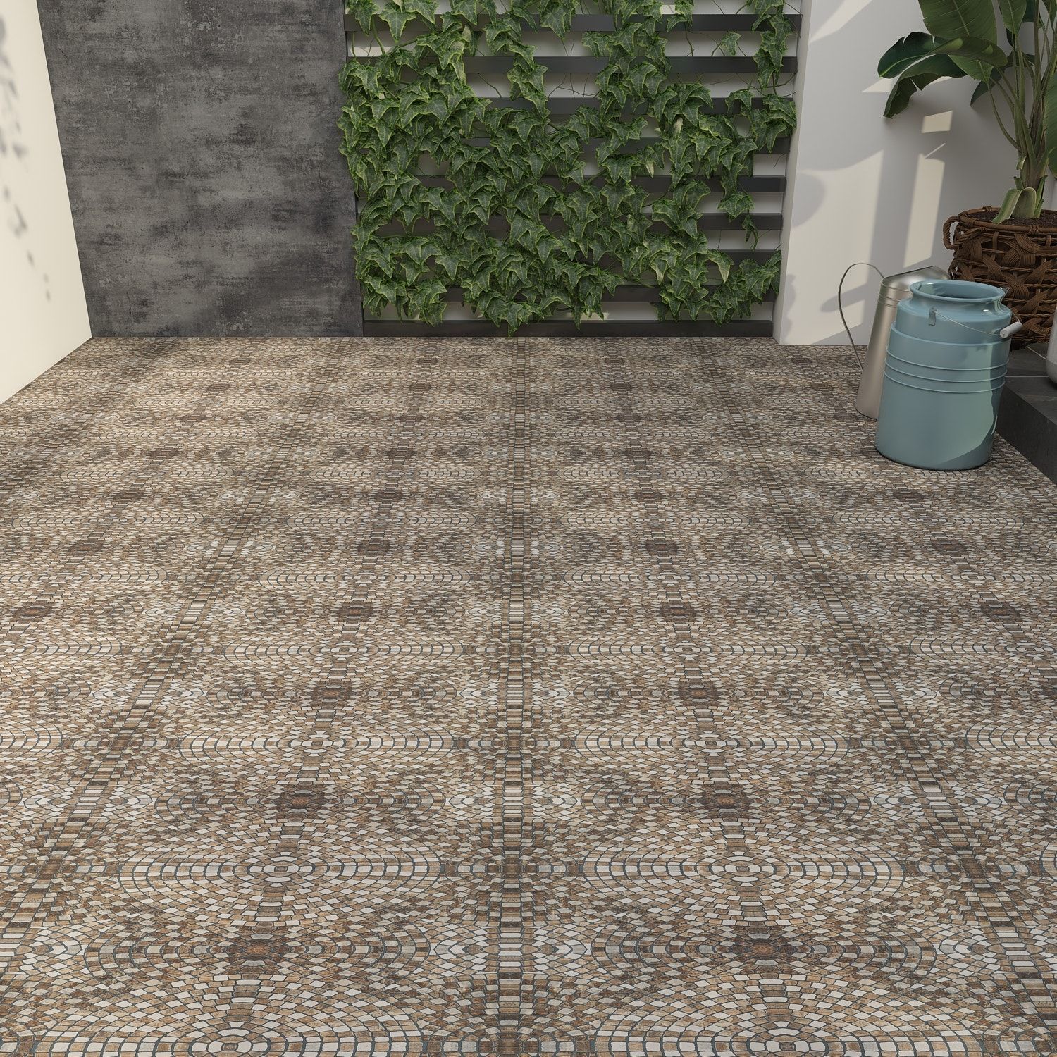 Somany Durastone Kresto Brown Textured 300 mm x 300 mm Vitrified Parking Tile