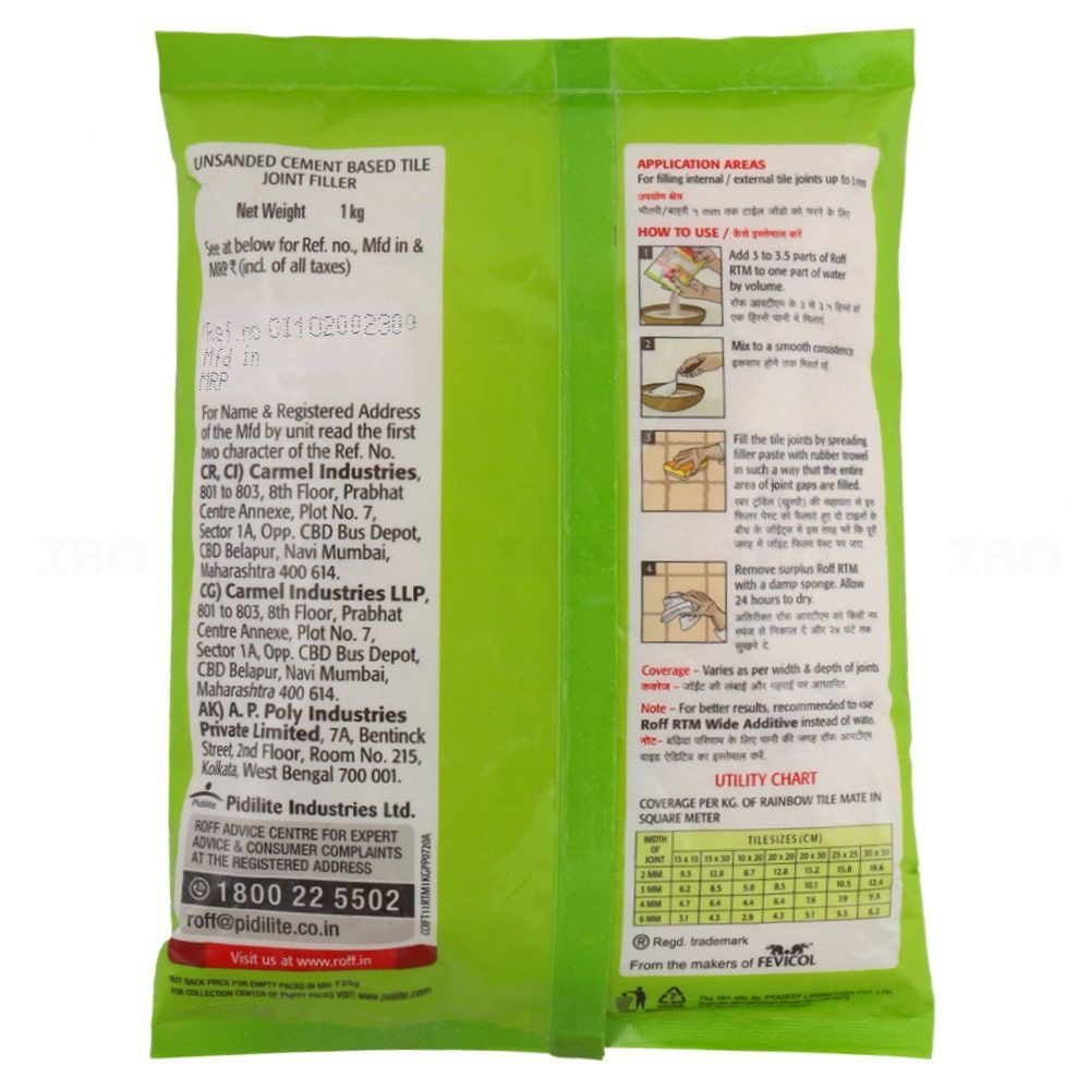 Roff Rainbow Tile Mate 1 kg Beige Tile Cementitious Grout