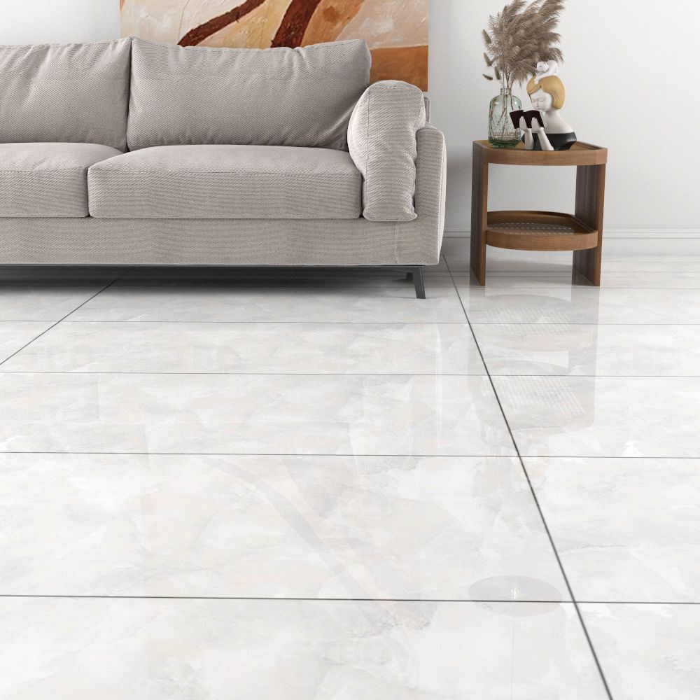 Kajaria Eternity Crystal Bianco Glossy 1200 mm x 600 mm GVT Tile