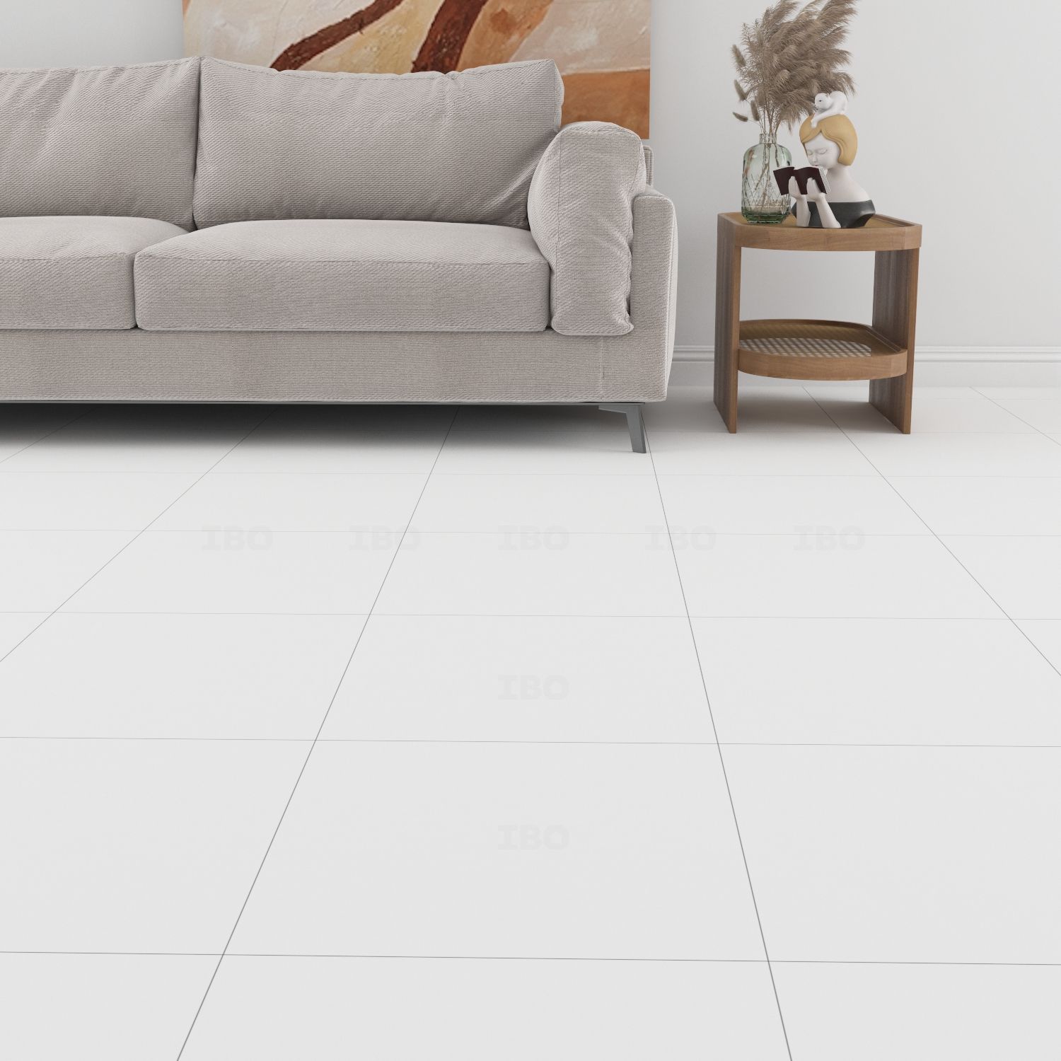 Somany Duragres Valor Glacier White FP Glossy 600 mm x 600 mm GVT Tile