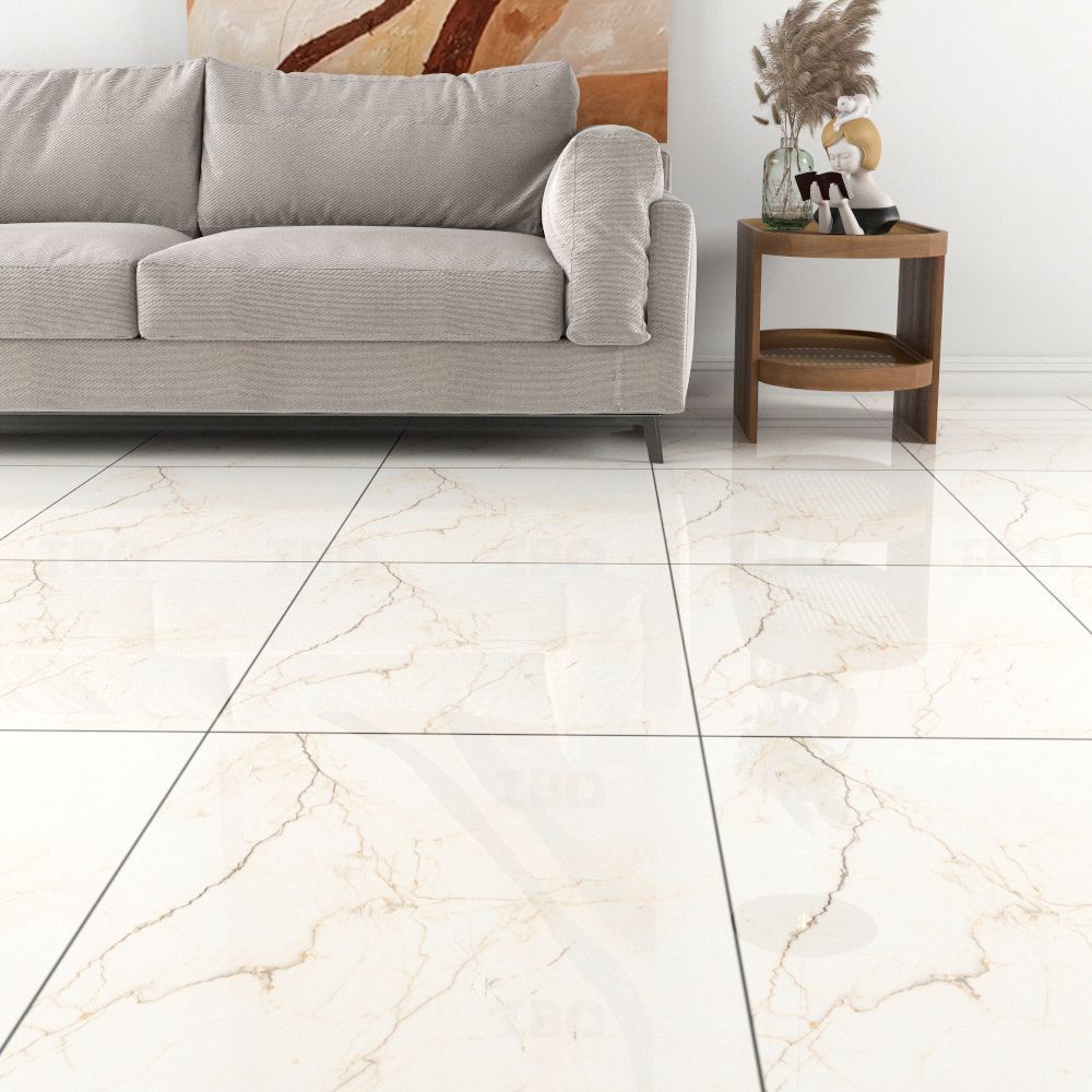 Somany Duragres Valor Segesta Bianco FP Glossy 600 mm x 600 mm GVT Tile