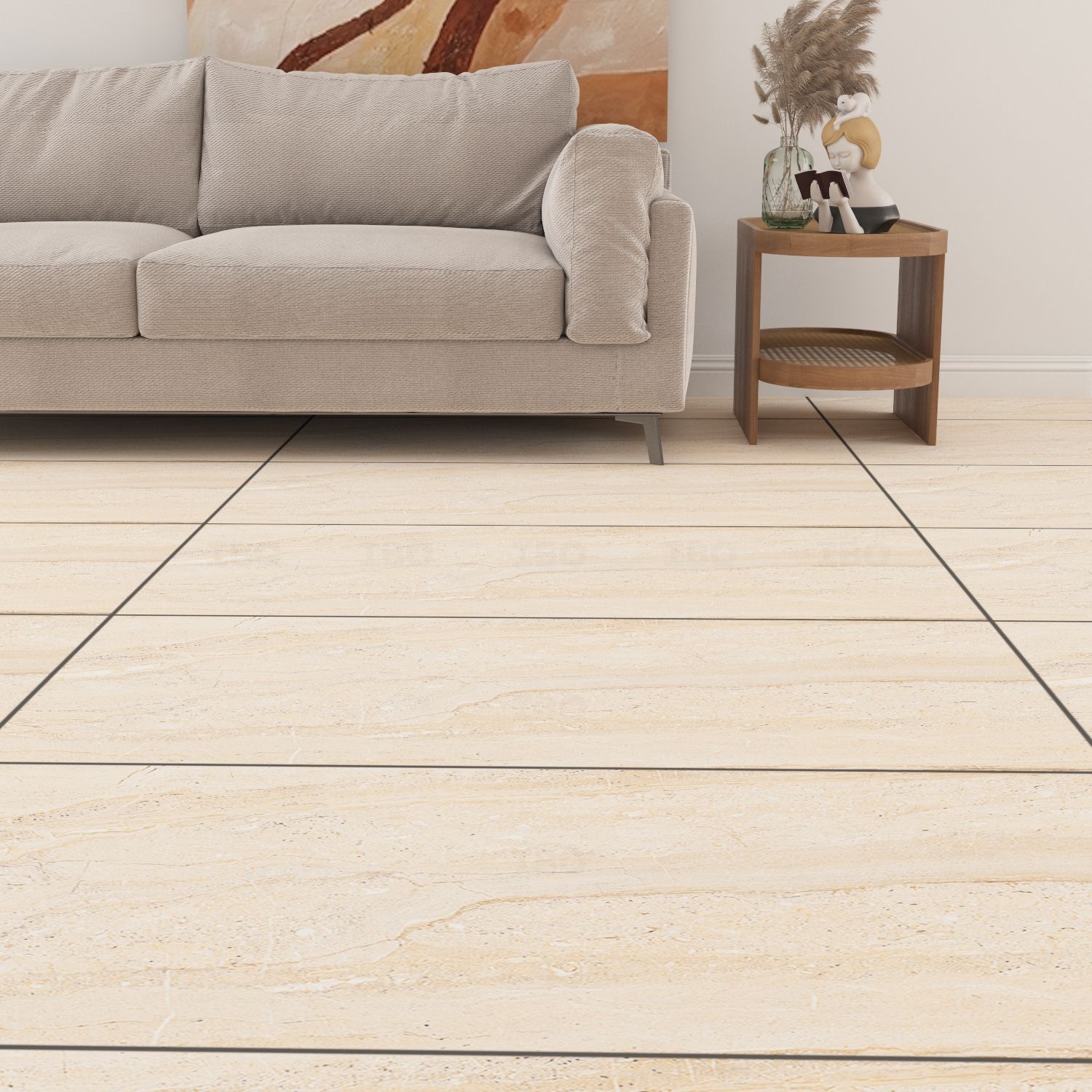 Somany Duragres Grande Valor Navonna Beige FP Glossy 1200 mm x 600 mm GVT Tile