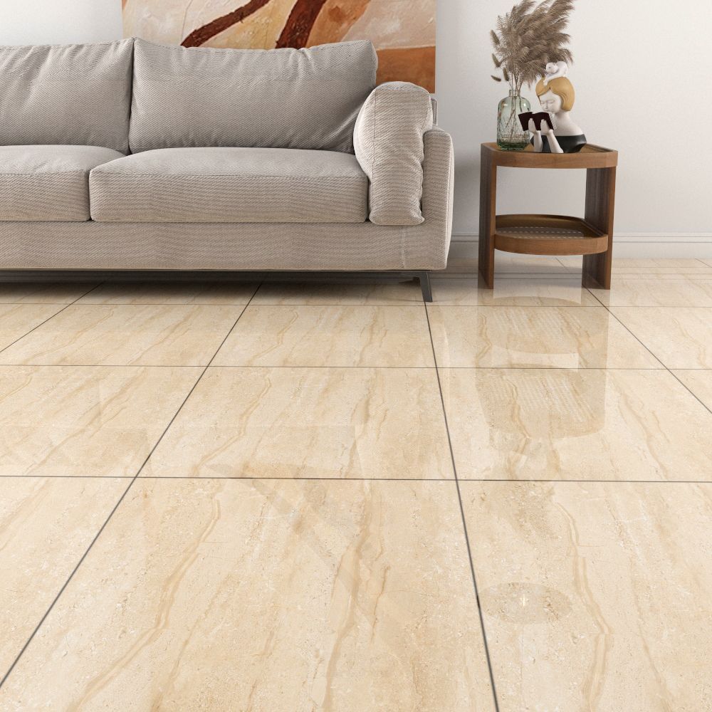 Somany Duragres Valor Daino Beige FP Glossy 600 mm x 600 mm GVT Tile