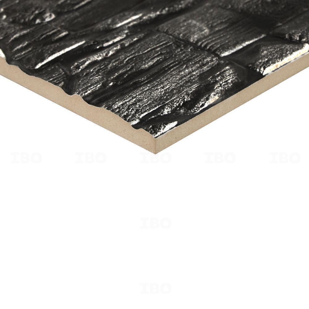 Sunhearrt Vinus Black Textured 450 mm x 300 mm Ceramic Elevation Tile
