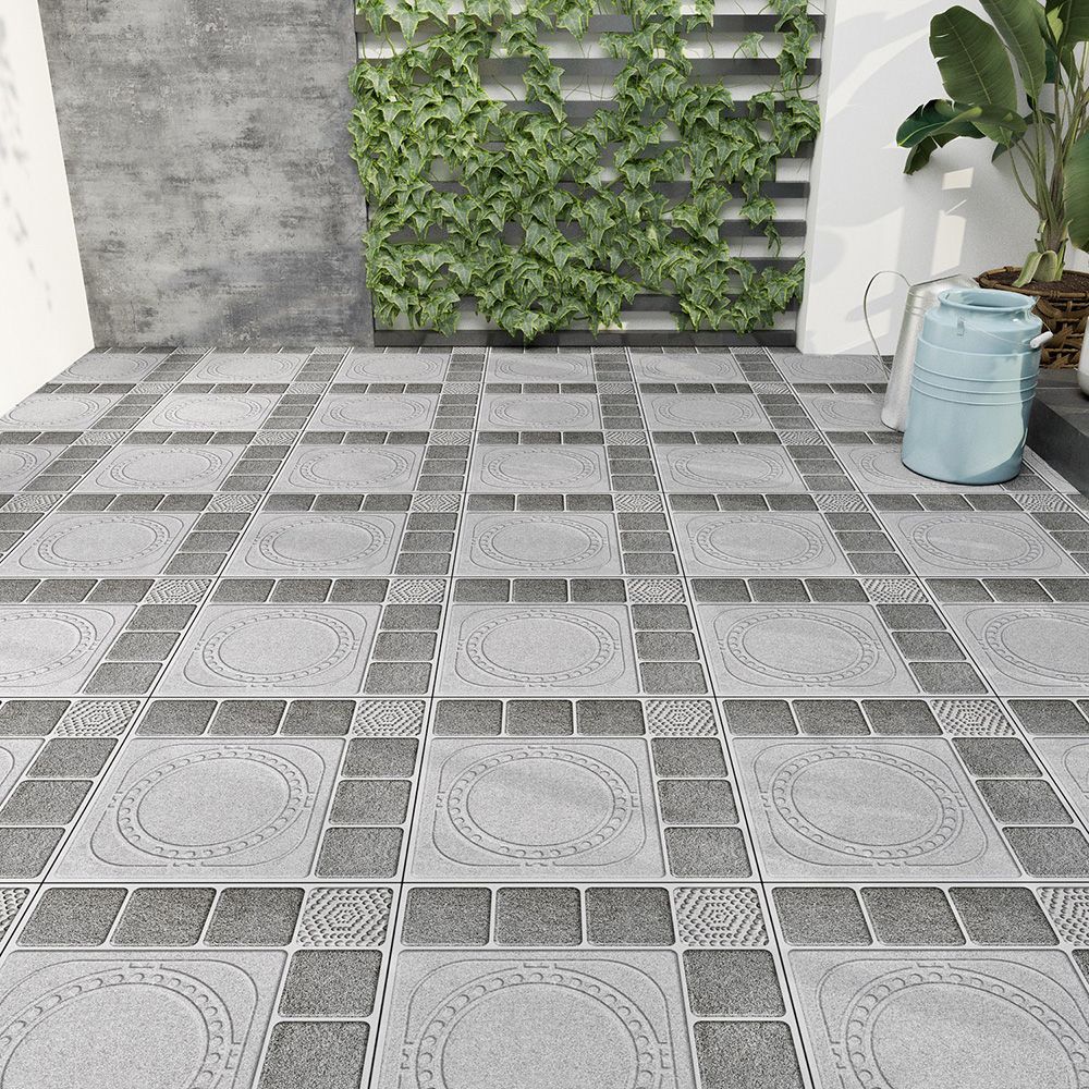 Orient Bell HRP Squares Geometric Slate Textured 400 mm x 400 mm Ceramic Parking Tile