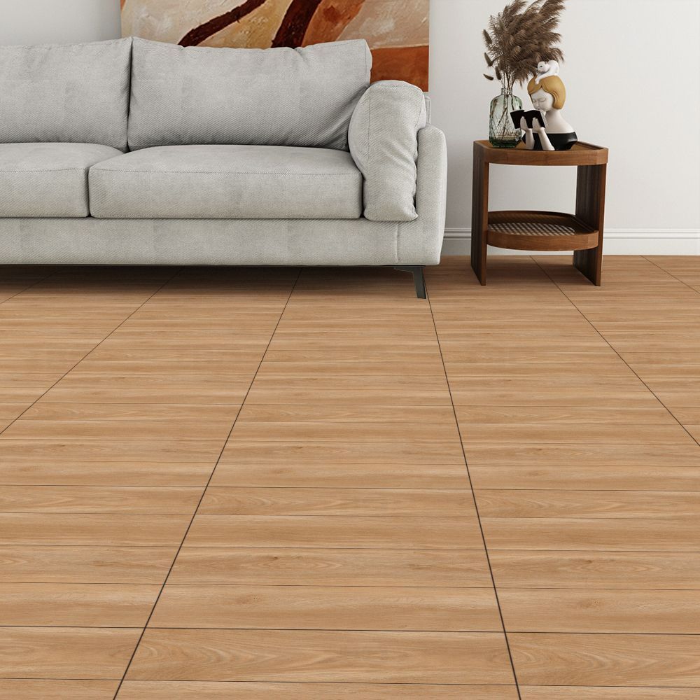 Delfina Timber Plain Wood Matte 600 mm x 600 mm Ceramic Floor Tile